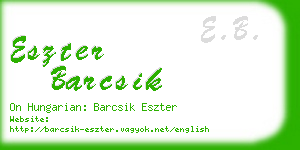 eszter barcsik business card